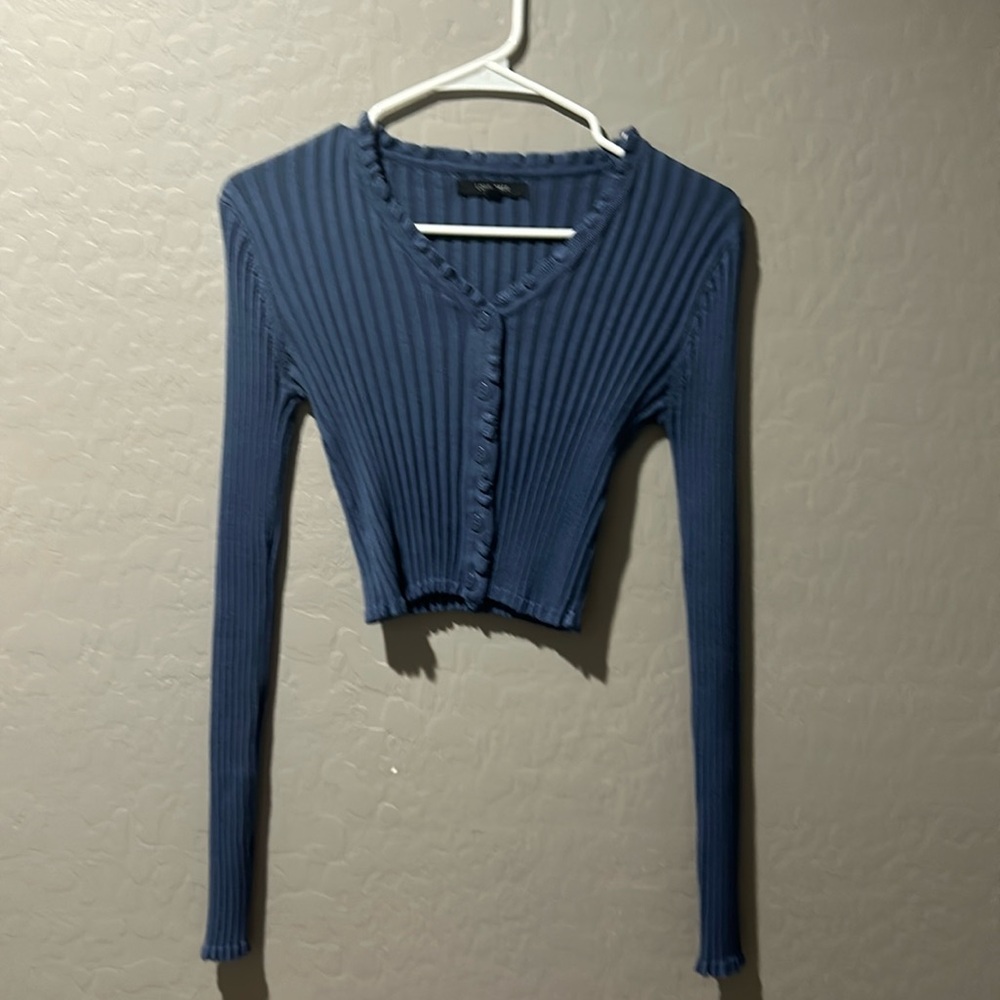 Blue long sleeve top/Size medium